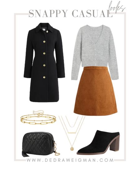 Moody fall outfit inspiration! Also a good holiday outfit! 

#ltkfall #falloutfit #holidayoutfit #suedeskirt #woolcoat 

#LTKstyletip #LTKSeasonal #LTKHoliday