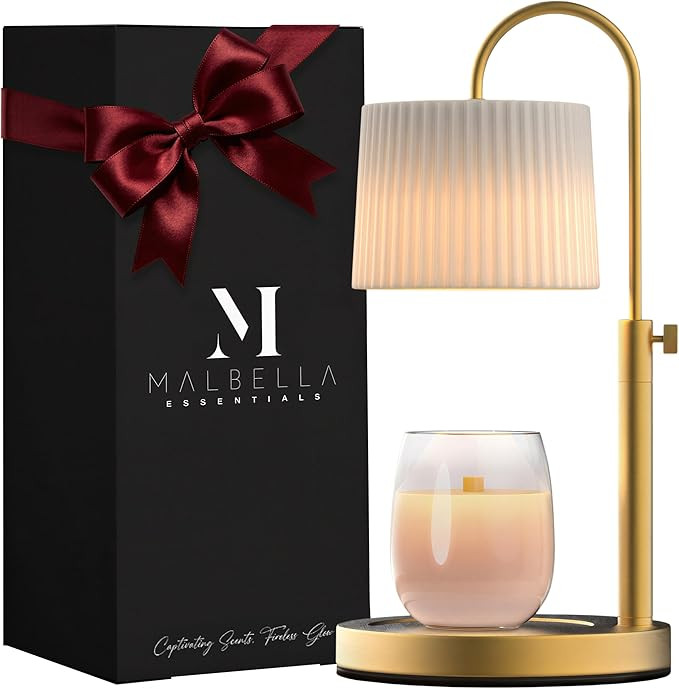 Dimmable Glass Candle Warmer Lamp with Timer - Adjustable Height Candle Lamp Warmer with Timer (8... | Amazon (US)