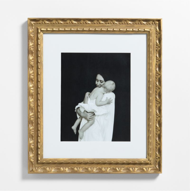 Edinburgh Gilded Gold Resin 11x14 Wall Picture Frame with Interchangeable Mats | Crate & Barrel