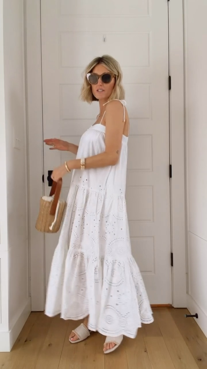 Obsessed with this eyelet dress 😍 this would be great to wear on vacation or for newborn photos if your baby is born in the summer months! Wearing XS. 

Loverly Grey, Shopbop, white dress, white eyelet dress, summer dress, spring dress, beach dress, vacation dresss

#LTKootd #LTKSeasonal