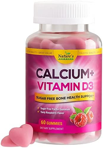 Calcium Gummies with Vitamin D3 Sugar Free - Supports Bones and Teeth - Highly Concentrated Calcium  | Amazon (US)