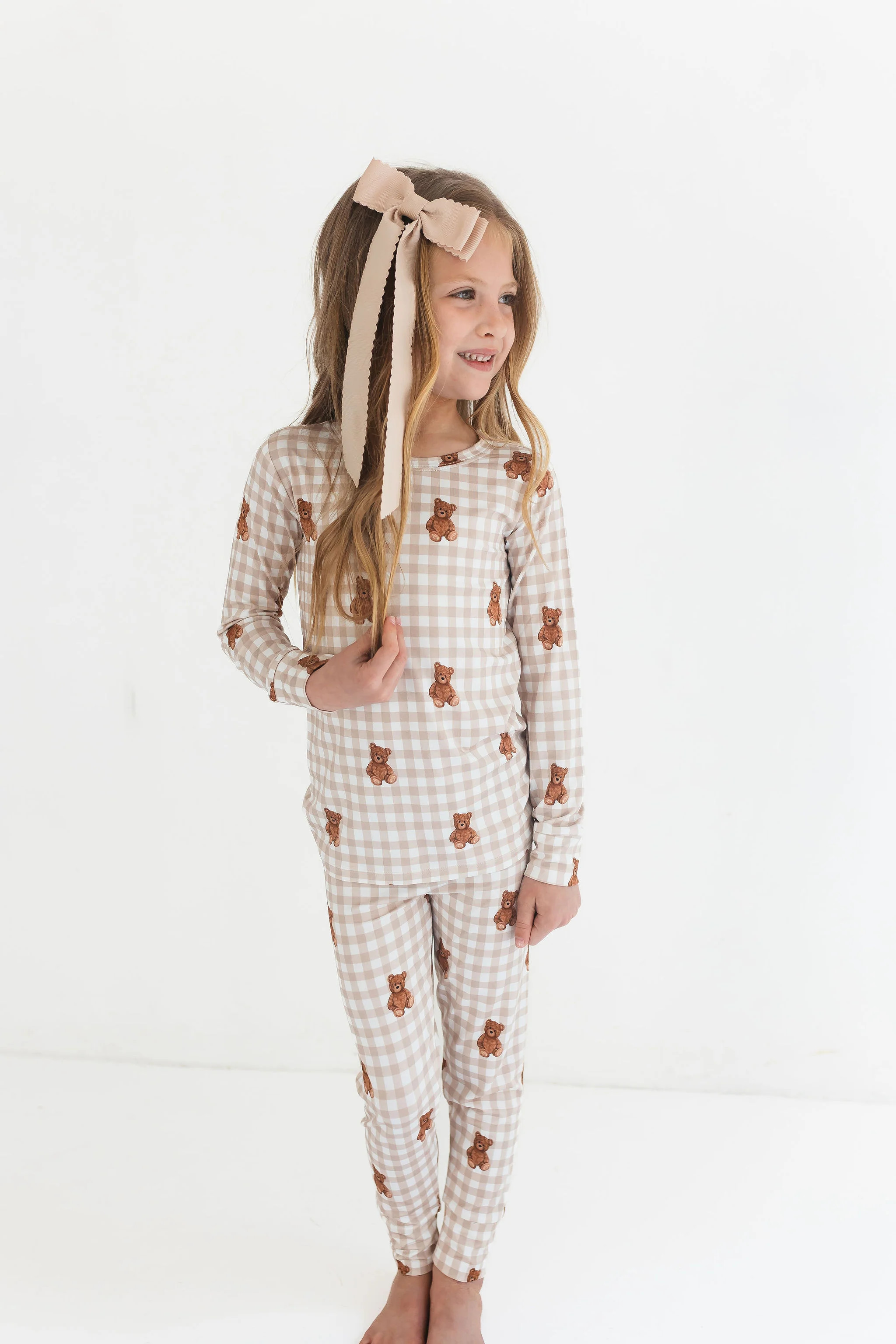 Teddy Gingham Two Piece Set | In My Jammers