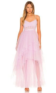 Corset Tiered Gown in Fair Orchid | Revolve Clothing (Global)