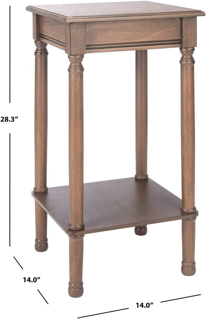 Safavieh Home Collection Tinsley Brown Square Bottom Shelf Round Accent Table ACC5716C, 0 | Amazon (US)