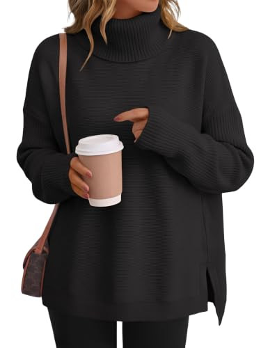 LILLUSORY Womens Turtleneck Oversized Sweaters 2026 Fall Fashion Outfits | Amazon (US)