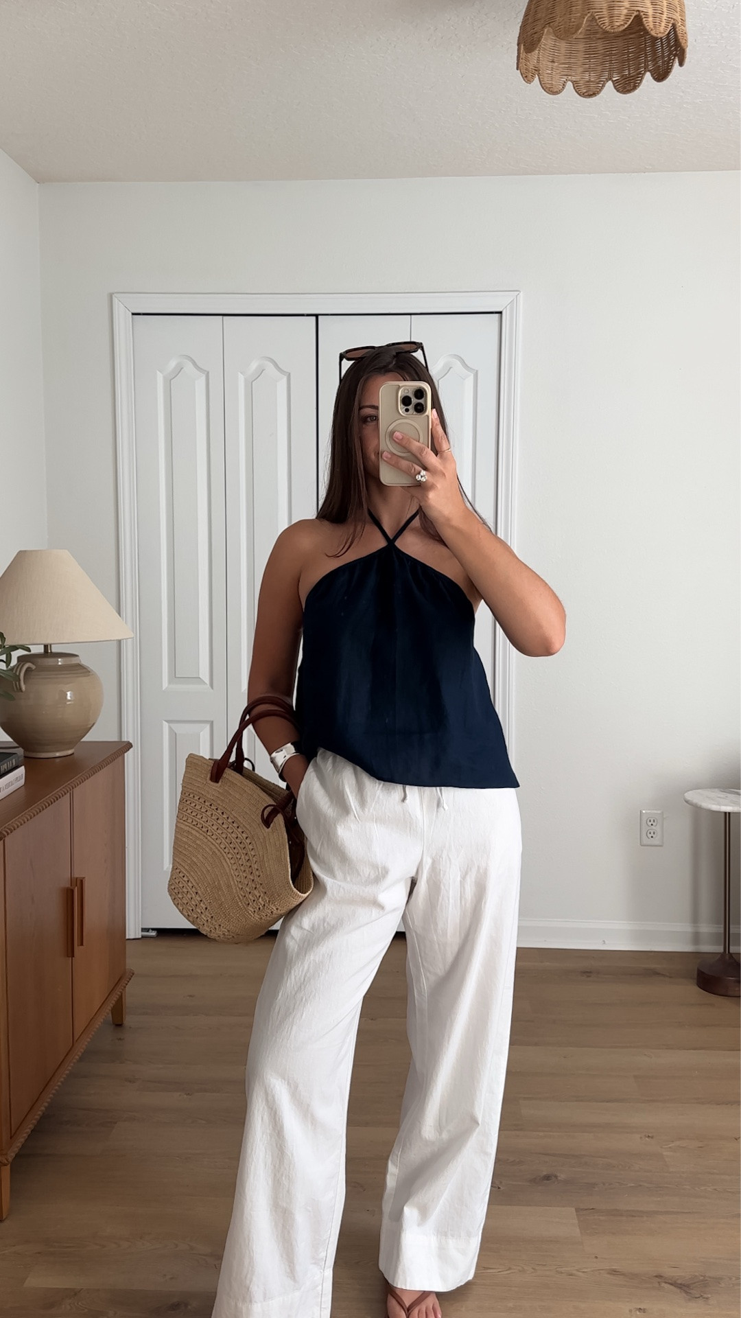 Summer night outfit! Loving this top - very flattering on. Wearing size small top and pants

#LTKootd #LTKSeasonal