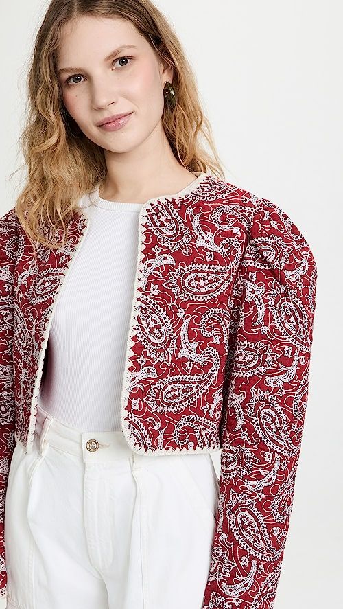 Sea Theodora Paisley Quilted Cropped Jacket | SHOPBOP | Shopbop