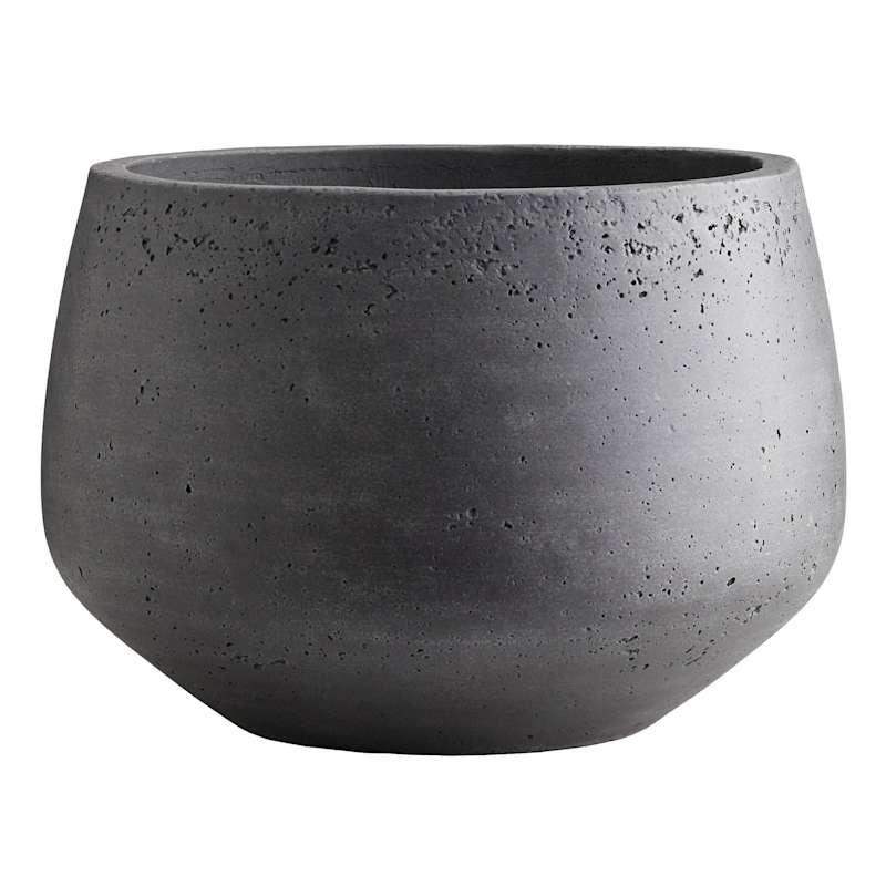 Black Cement Planter, Medium | At Home