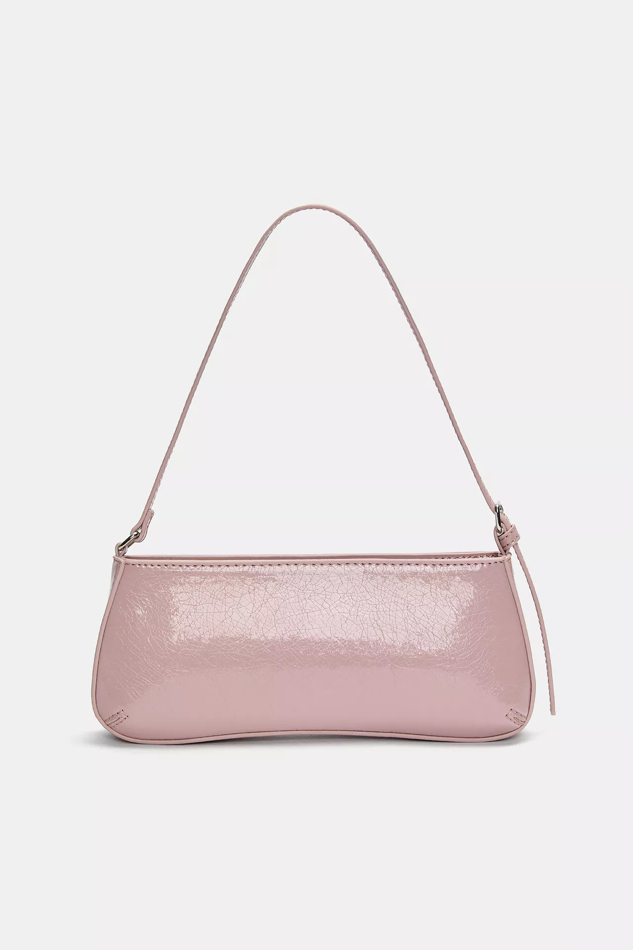 Faux patent finish shoulder bag | PULL and BEAR UK