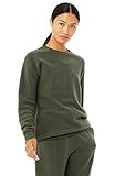 Bella Canvas Women's Sueded Crew Sweatshirt, Military Green, Large | Amazon (US)