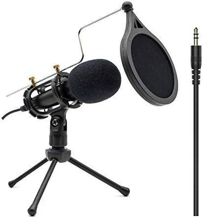 Condenser Recording Microphone 3.5mm Plug and Play PC Microphone, Broadcast Microphone for Comput... | Amazon (US)
