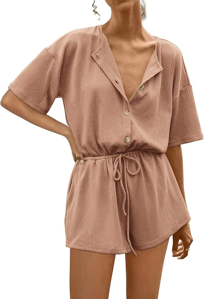 PRETTYGARDEN Womens Summer Casual One Piece Short Jumpsuits | Amazon (US)