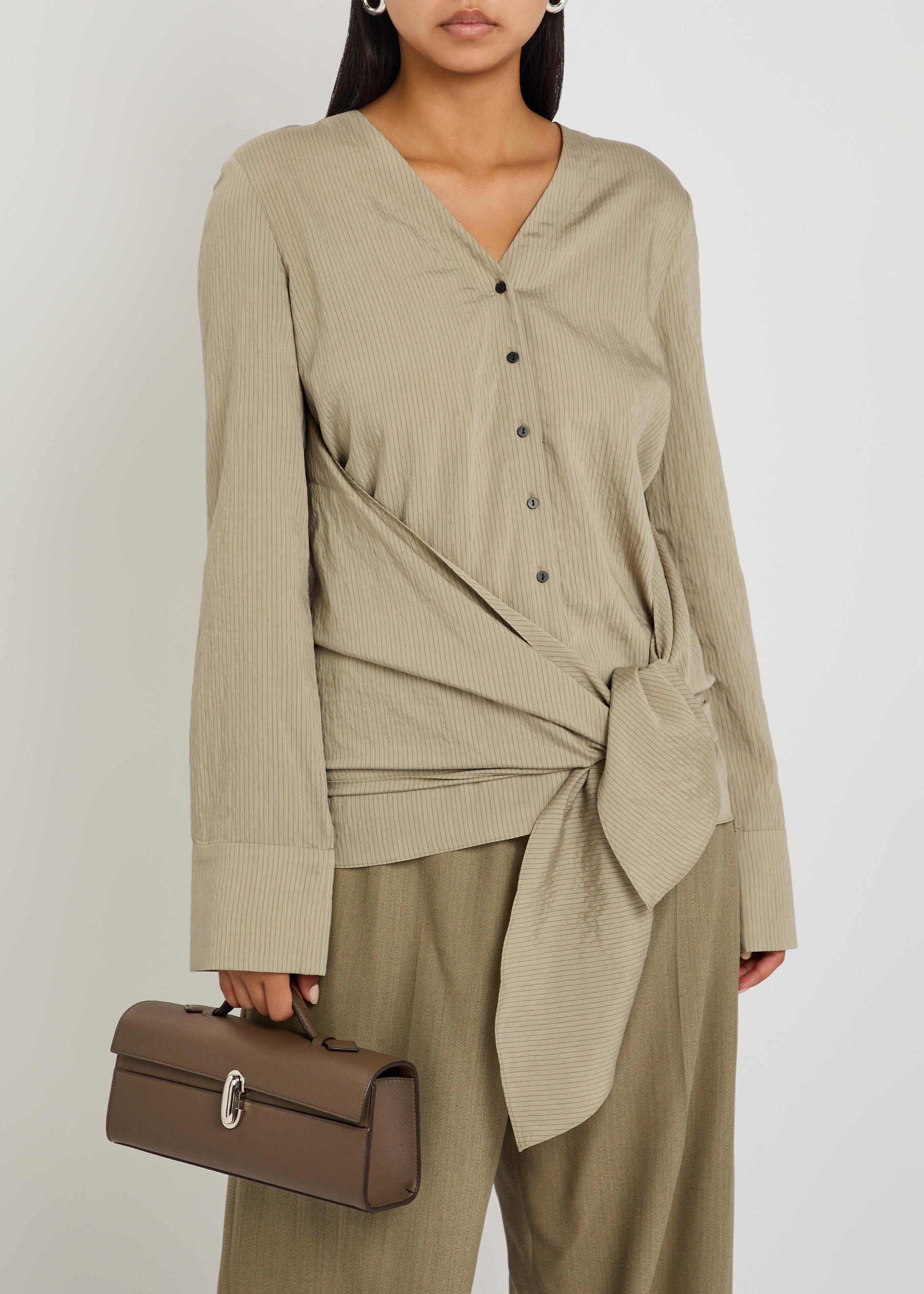Slim Symmetry grained leather pochette | Harvey Nichols