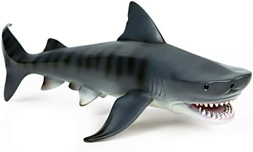 EOIVSH 11 Inch Large Tiger Shark Toy, Plastic Ocean Animal Figurine Realistic Sea Creature Figure Ed | Amazon (US)