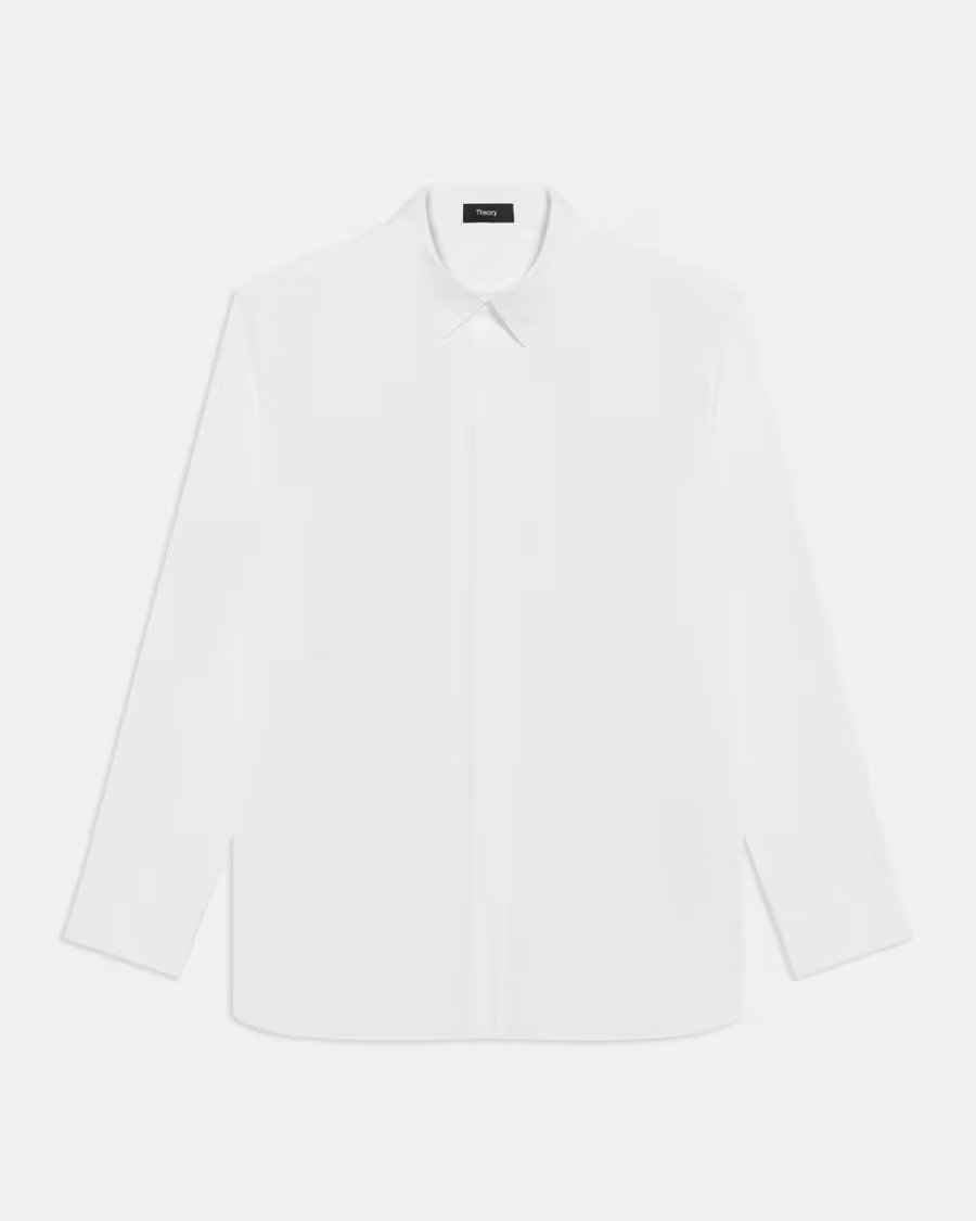 White Good Cotton Menswear Shirt | Theory | Theory UK