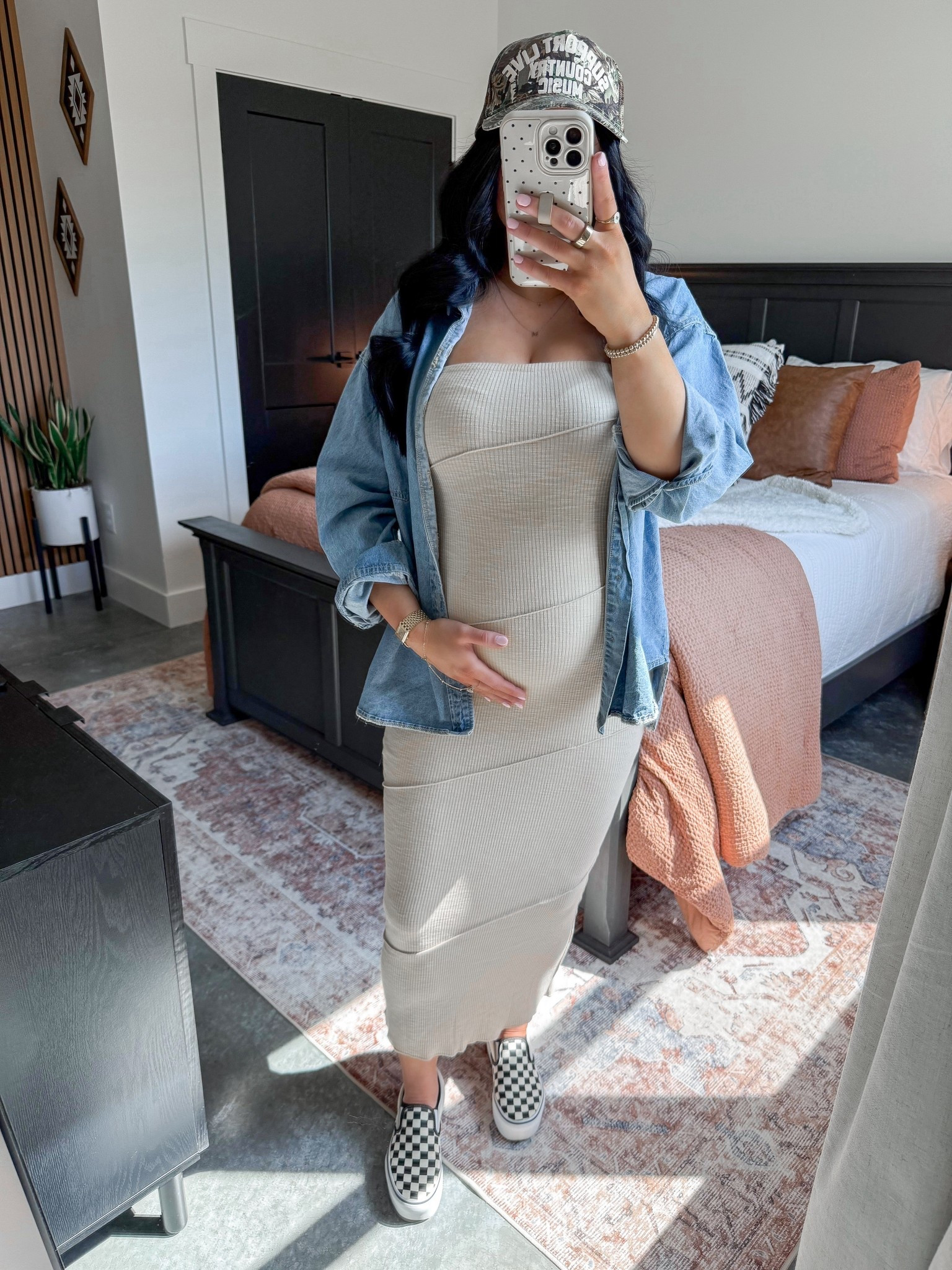 Low Effort, Bump Friendly Spring Outfit 🤍 (31w Pregnant)

Dress - xs (beige color - I was able to go with my pre-pregnancy size because it has so much stretch!)
Denim Button Down - medium (washed blue color)



#LTKBump #LTKootd