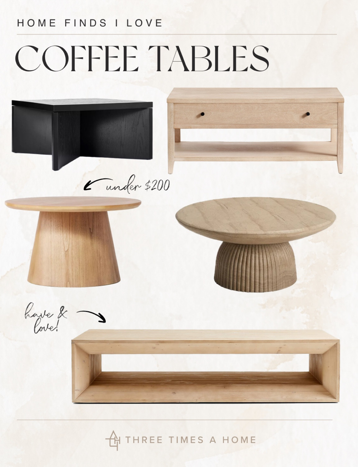 Coffee tables for any budget 

#LTKHome #LTKSeasonal #LTKFallSale
