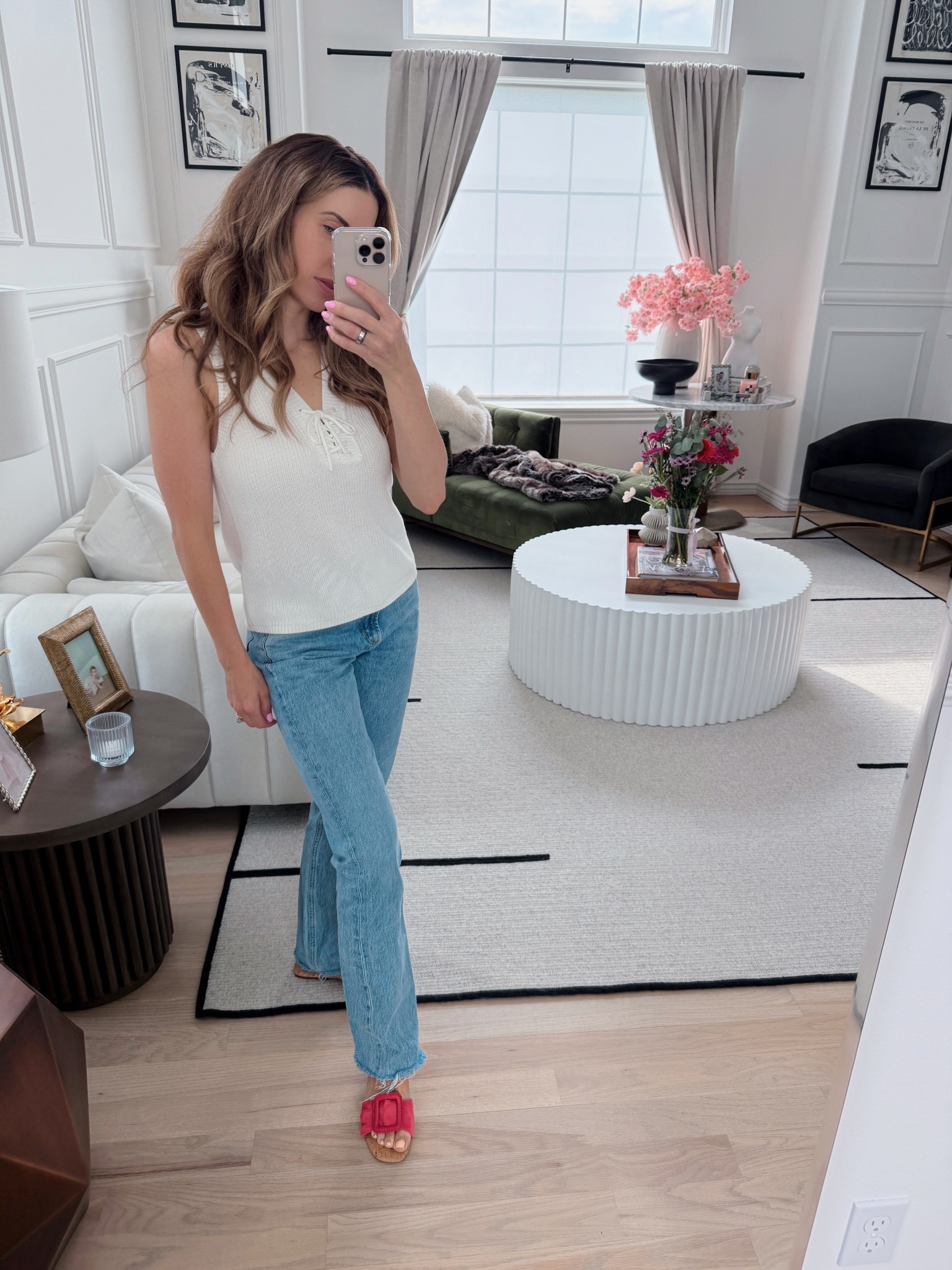Mom fit 👖 
Style
Jeans
Top
Sandals by Birdies

#LTKStyleTip