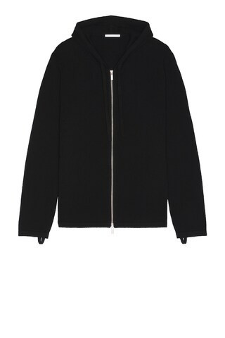 Helmut Lang Mohawk Full Zip Hoodie in Black - Black. Size L (also in ). | FWRD 