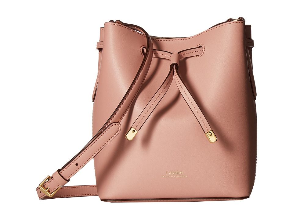 LAUREN Ralph Lauren - Dryden Debby II Mini Drawstring (Rose Smoke/Porcini) Handbags | Zappos