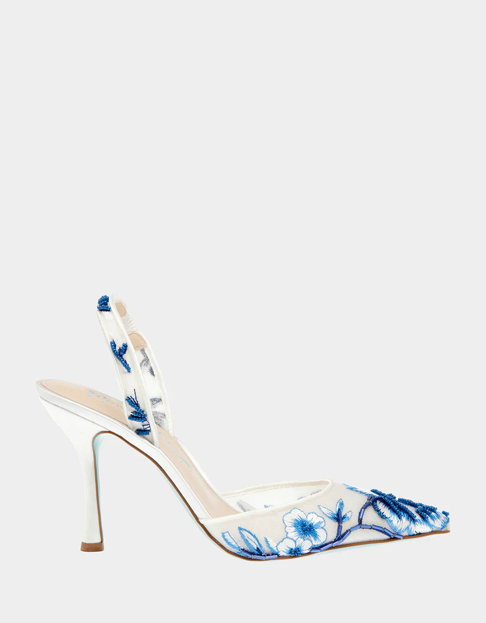PATCH BLUE FLORAL Pointed-Toe Heel | Women's Heels | Betsey Johnson