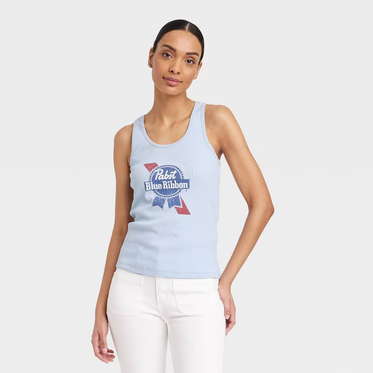 Women's PBR Graphic Tank Top - Blue | Target
