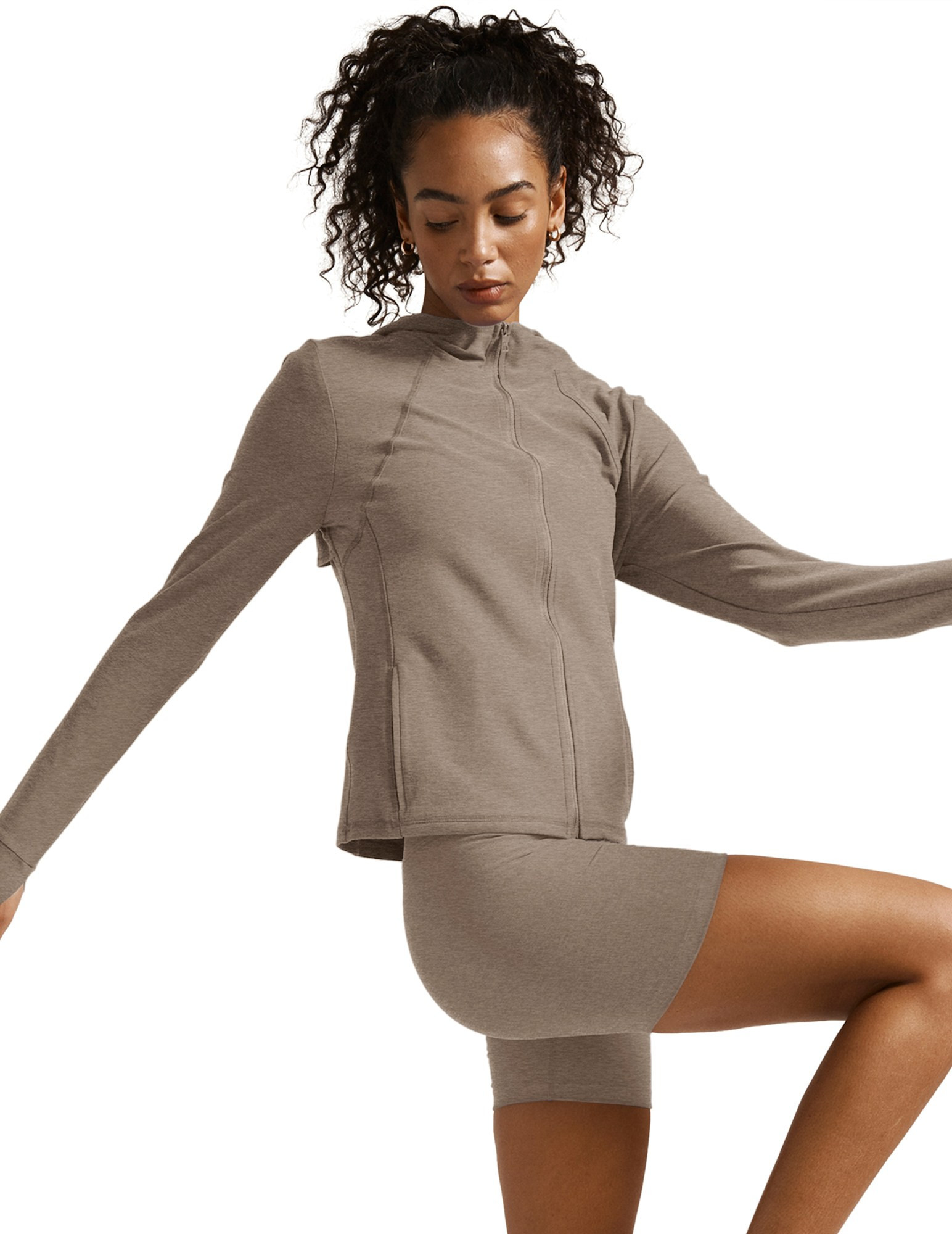 Beyond Yoga Women's Spacedye High Energy Hoodie Brown XS | REI