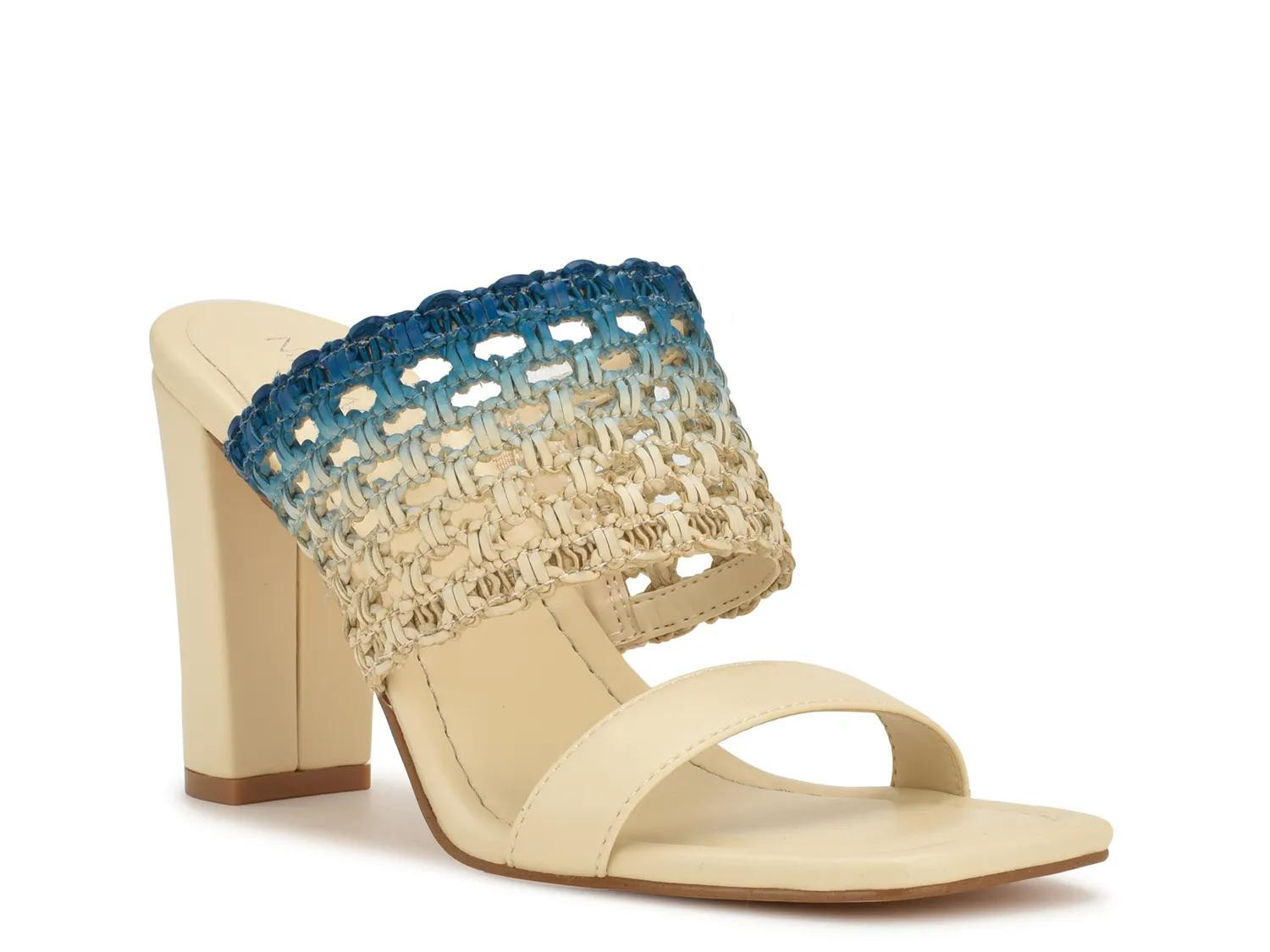 Nine West Micks Sandal | Women's | Blue | Size 10.5 | Sandals | Block | DSW
