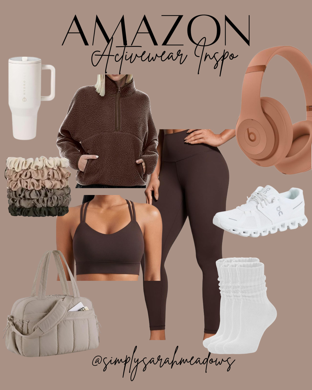 Get ready to crush your fitness goals with these awesome workout essentials! From comfy leggings to stylish sneakers, I've got you covered. Check them out @simplysarahmeadows #workoutstyle #amazonfinds 

 #LTKselfcare #LTKActive #LTKSaleAlert