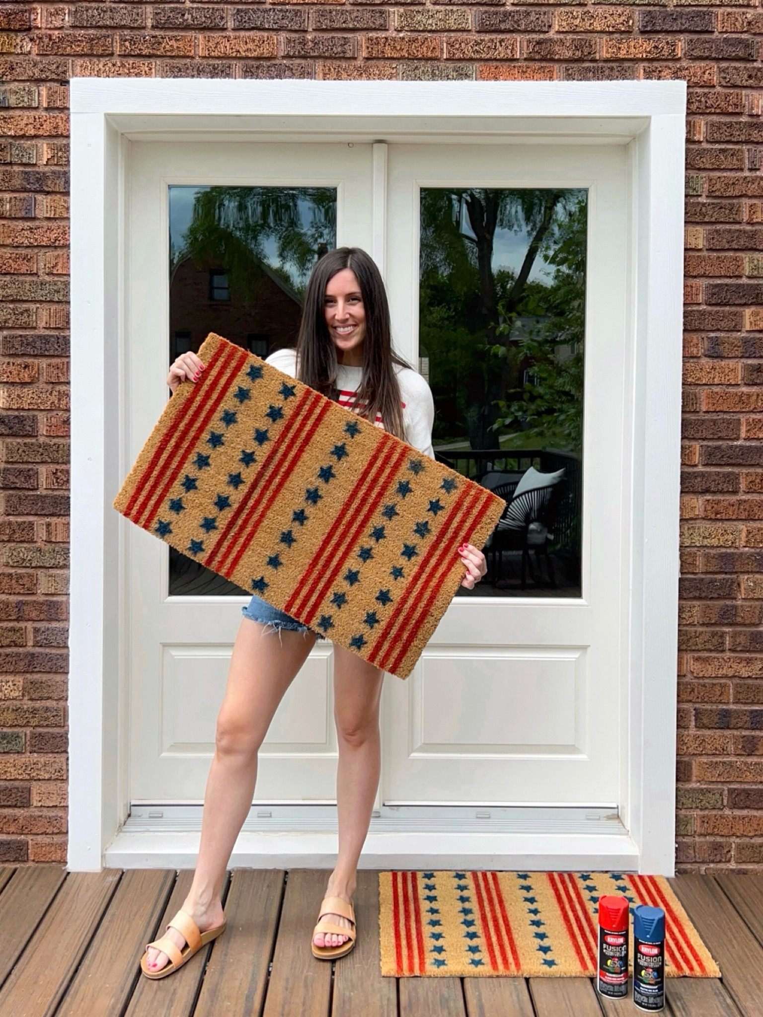 DIY doormat using spray paint!


#july4th #patriotic #usa #doormat #spraypaintproject

#LTKSeasonal #LTKSummerSales #LTKHome