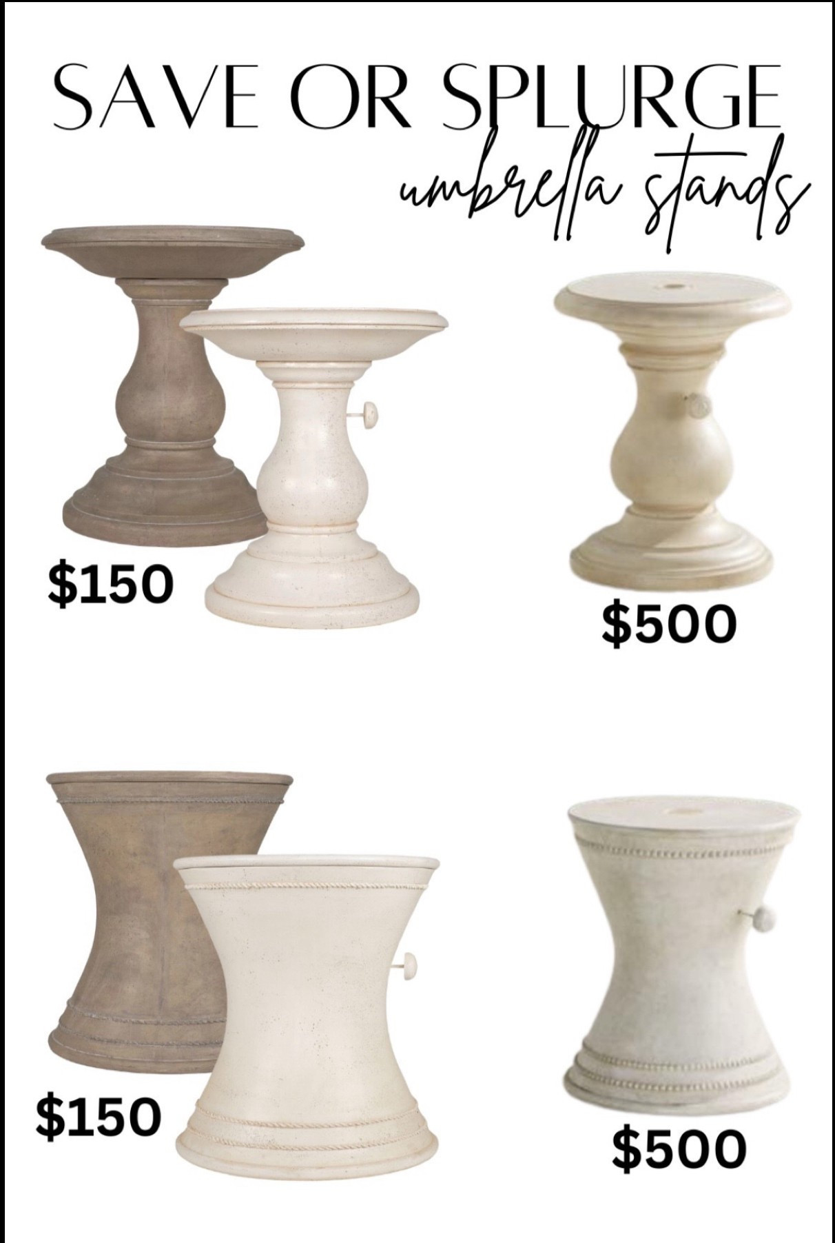 Our pool umbrella stands are from Sam’s club. We’re going on our third year with them and they still look great. They are look for less that front gate sells for quite a bit more!

#LTKHome #LTKSummerEdit #LTKSaleAlert