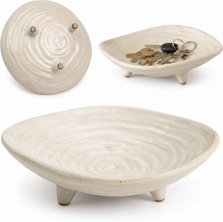 Small Decorative Bowl, 6\u201d Ceramic Key Bowl for Entryway Table, Multi-Purpose Decorative Bowl... | Amazon (US)