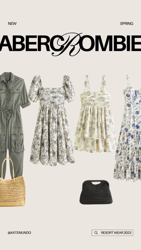 New arrivals at Abercrombie. Spring style. Dresses, jumpsuit, crinkle blouse, crinkle pants, white jeans, crochet tank, straw clutch, straw hat. Floral dress. Spring outfit. Easter. Baby shower. Vacation outfit. Resort wear. Wedding guest. 

#LTKsalealert #LTKstyletip #LTKwedding
