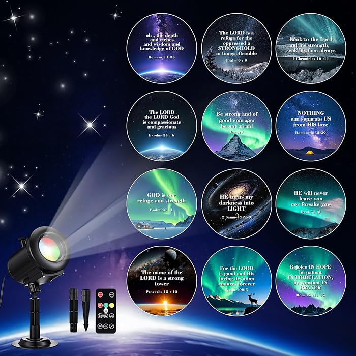 Bible Verse Projector Galaxy Projector Lights 2026 Upgrade 3D Dynamic Outdoor Indoor Decoration 4... | Amazon (US)