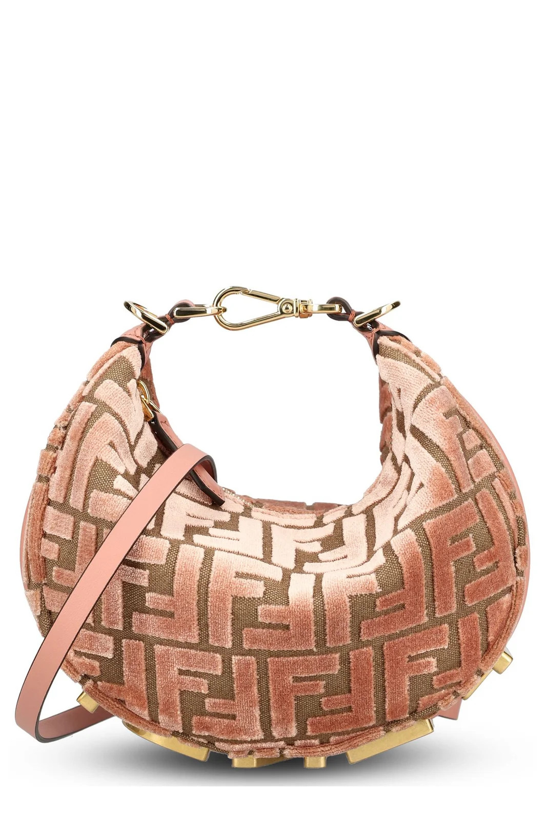 Fendi Fendigraphy FF Jacquard Velvet Mini Tote Bag | Cettire Global