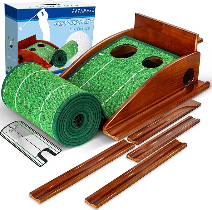 Golf Putting Mat, Putting Green Indoor with Ball Return - Golf Training Equipment for Christmas, ... | Amazon (US)