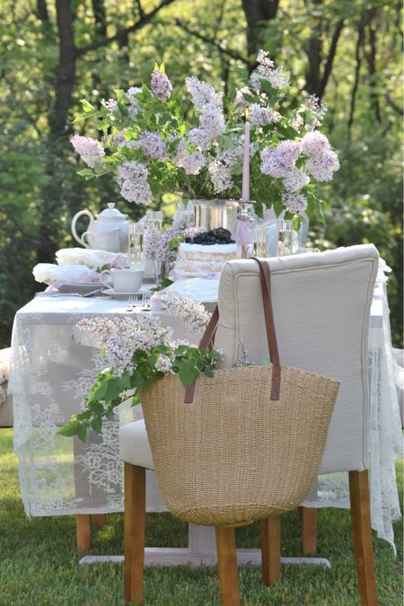 Spring tablescape, spring table decor, home, Al fresco dining
Outdoor dining, summer entertaining, outdoor living, dinnerware, tableware, lace tablecloth, lace, linen table runner, straw tote, summer bag, beach bag, Amazon, Lenox, French Perle, wedding tablescape, tea cup & saucer, crystal, champagne, flutes, tree swing, wooden swing, vintage ice bucket, outdoor entertaining, ruffle table napkins

#LTKSeasonal #LTKwedding #LTKparties
