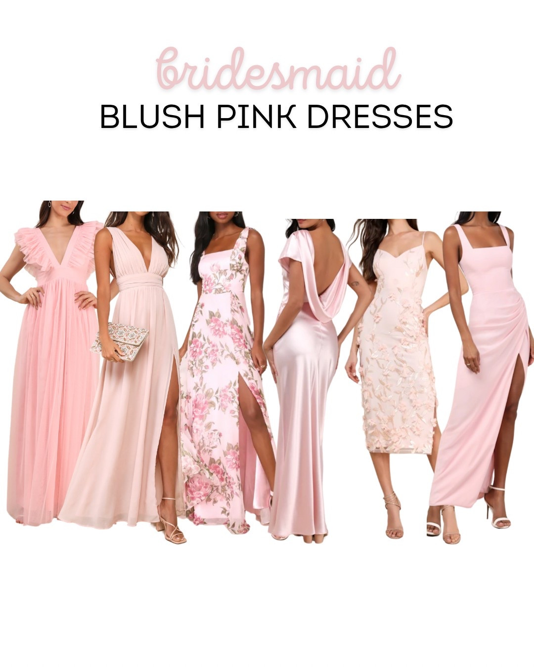 Blush pink bridesmaids or wedding guest dresses

#LTKFindsUnder100 #LTKWedding #LTKSaleAlert