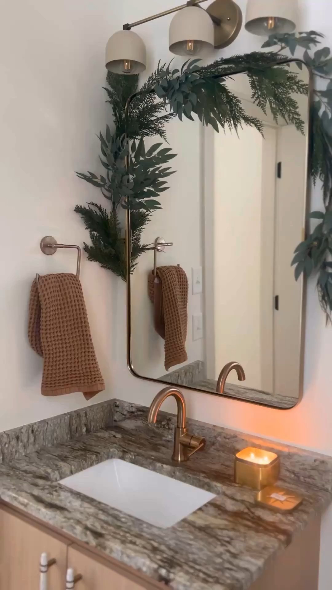 Minimal winter decor to spruce up your powder room! I love adding decorative faux garland around vanity mirrors because it requires no hooks, nails or essentially work 😉 and it’s a great way to add a natural organic touch!  Vanity light is from peared creation!


Vanity mirror
Vanity lights
Garland
Christmas decor
Hardware
Organic modern home
New build 



















Chelsea Bolling
Nesting in the Pines

Follow my shop @NestinginthePines on the @shop.LTK app to shop this post and get my exclusive app-only content!

#liketkit #LTKParties #LTKStyleTip #LTKFitness #LTKFamily #LTKWatchNow #LTKFamily 
@shop.ltk
https://liketk.it/51isE#LTKWatchNow

Follow my LTK @NestinginthePines on the @shop.LTK app to view this post and get my exclusive app-only content!

#liketkit #LTKGiftGuide #LTKHoliday #LTKSeasonal #LTKActive #LTKU #LTKOver40 #LTKHome #LTKSaleAlert #LTKMidsize #LTKFindsUnder50 #LTKFindsUnder100 #LTKBeauty #LTKMens #LTKHome #LTKHoliday #LTKHome
@shop.ltk
https://liketk.it/51kgx

#LTKHoliday #LTKHome #LTKCyberWeek
