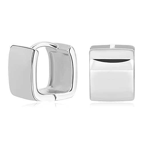 Mothers Day Gifts 14K Gold Plated Hoop Earring Small Square Huggies Hoops For Women, Minimalist C... | Amazon (US)