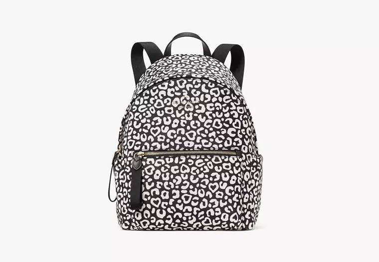 Chelsea Leopard Heart Medium Backpack | Kate Spade Outlet