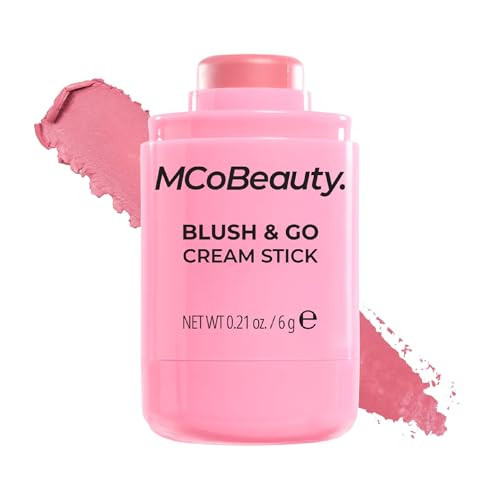 MCoBeauty Blush & Go Cream Stick - Baby Pink - Multiuse Buildable Lip & Cheek Blush Color for a Radiant Dewy Glow - Face Makeup with Shea Butter & Hyaluronic Acid - Vegan & Cruelty Free | Amazon (US)