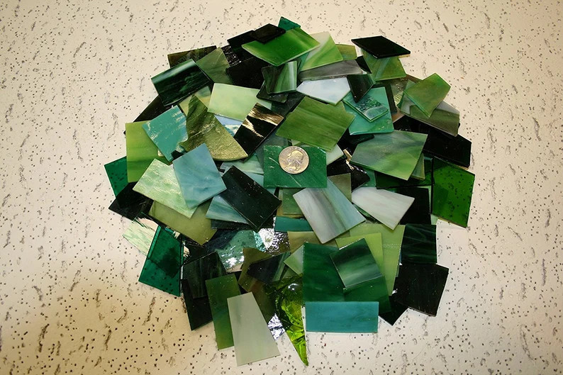 Mosaic Glass Scraps Stained Glass / Mosaics 3LB - Etsy | Etsy (US)