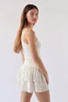 UO Ariana Linen Tiered Mini Skirt | Urban Outfitters (US and RoW)