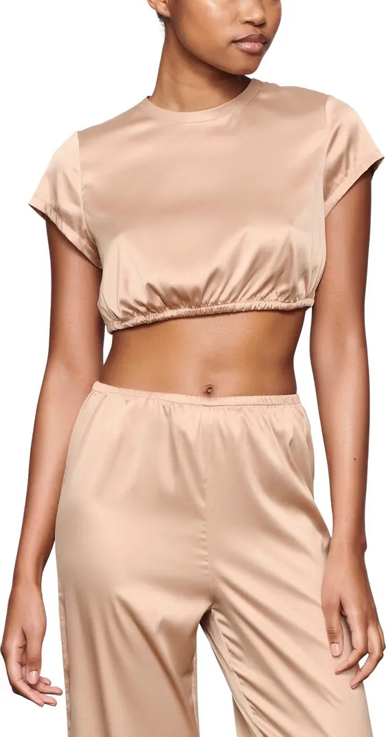 SKIMS Shine Satin Crop Top | Nordstrom | Nordstrom