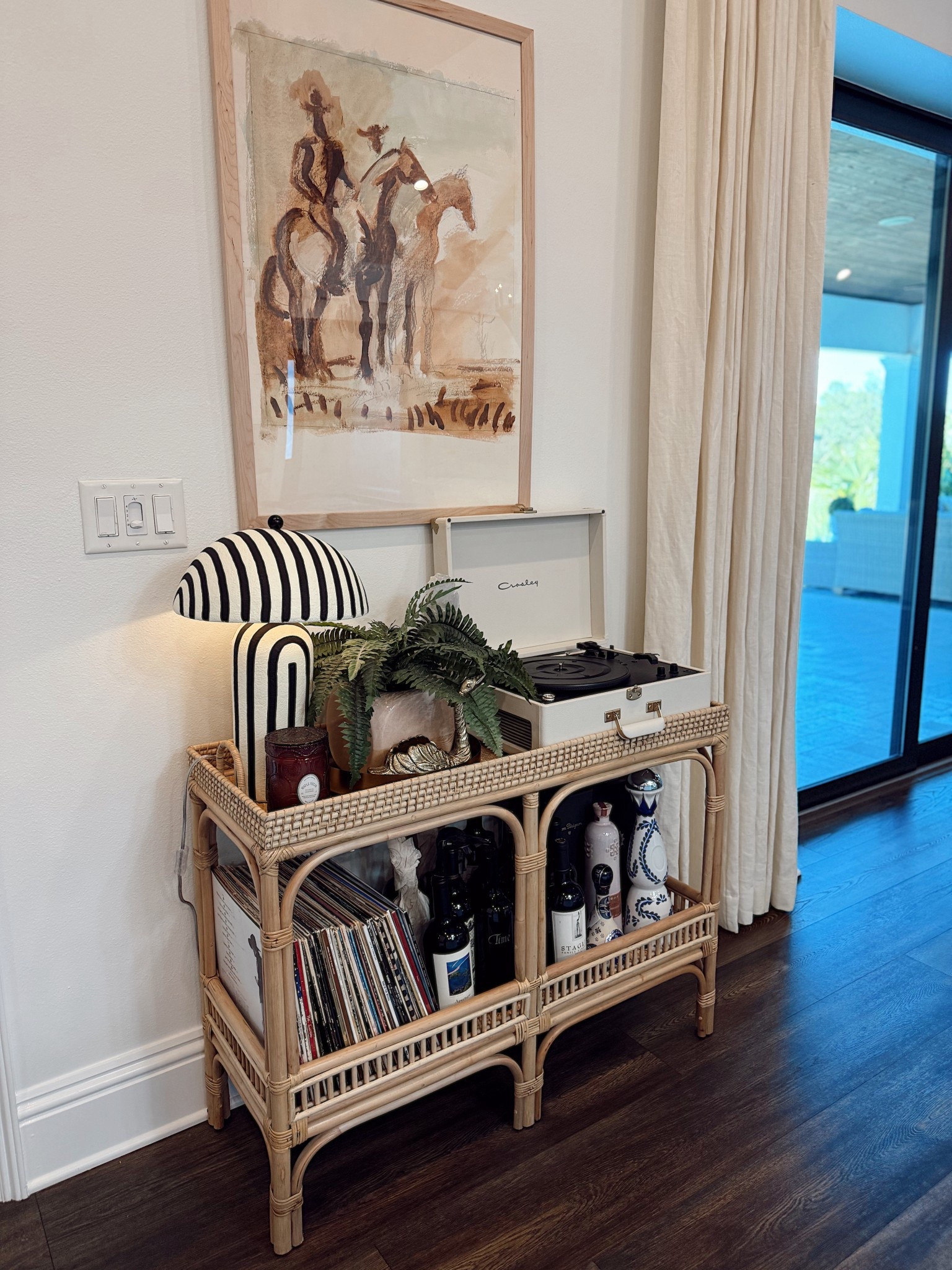 Rattan bar cart record player table console table storage fun lamp rustic modern ranch farmhouse decor Ralph Lauren home decor 

#LTKSeasonal #LTKFindsUnder100 #LTKHome