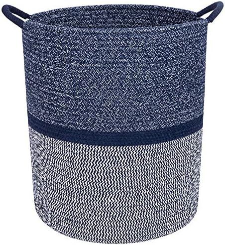 Celebraby Cotton Rope Basket -16x18" Woven Baskets with Handles for Laundry, Blankets, Nursery, B... | Amazon (US)