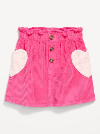 Corduroy Heart-Pocket Skirt for Toddler Girls | Old Navy (US)