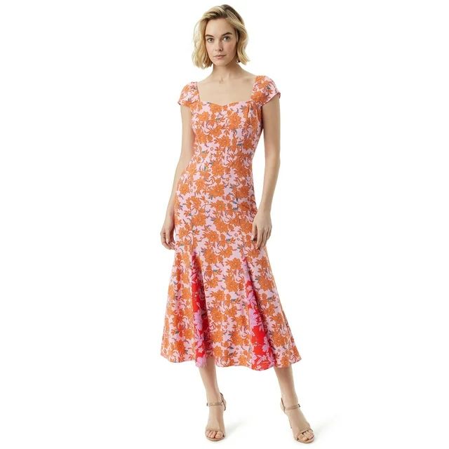 Jessica Simpson Women's Flare Cap Sleeve Dress | Walmart (US)