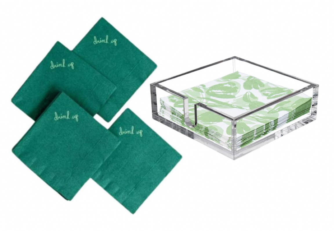 Gift idea: napkins and acrylic napkin holder 

#LTKHoliday #LTKGiftGuide